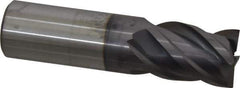 ProMax - 3/4", 1" LOC, 3/4" Shank Diam, 3" OAL, 4 Flute, Solid Carbide Square End Mill - Single End, AlTiN Finish, Spiral Flute, 40° Helix, Centercutting, Right Hand Cut, Right Hand Flute, Series 155 - Eagle Tool & Supply