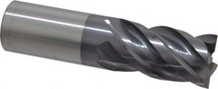 ProMax - 1", 1-3/4" LOC, 1" Shank Diam, 4" OAL, 4 Flute, Solid Carbide Square End Mill - Single End, AlTiN Finish, Spiral Flute, 40° Helix, Right Hand Cut, Right Hand Flute, Series 155 - Eagle Tool & Supply