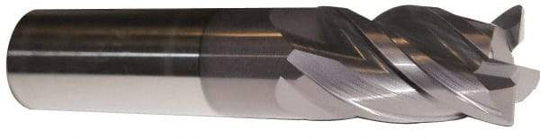 ProMax - 1", 4 Flute, Single End, Solid Carbide, 0.03" Corner Radius End Mill - 4" OAL, 40° Helix, Right Hand Flute, 1-3/4" LOC, Right Hand Cut - Eagle Tool & Supply