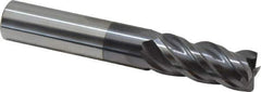 ProMax - 9/16", 4 Flute, Single End, Solid Carbide, 0.03" Corner Radius End Mill - 3-1/2" OAL, 40° Helix, Right Hand Flute, 1-1/4" LOC, Right Hand Cut - Eagle Tool & Supply
