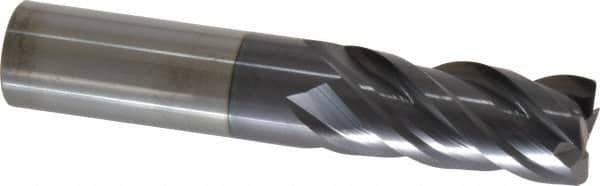 ProMax - 3/4", 4 Flute, Single End, Solid Carbide, 0.03" Corner Radius End Mill - 4" OAL, 40° Helix, Right Hand Flute, 1-5/8" LOC, Right Hand Cut - Eagle Tool & Supply