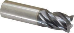 ProMax - 3/4", 4 Flute, Single End, Solid Carbide, 0.03" Corner Radius End Mill - 3" OAL, 40° Helix, Right Hand Flute, 1" LOC, Right Hand Cut - Eagle Tool & Supply