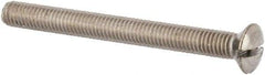 Value Collection - M5x0.80 Metric Coarse, 50mm OAL Slotted Drive Machine Screw - Oval Head, Grade 316 & A4 Stainless Steel, Uncoated, Without Washer - Eagle Tool & Supply