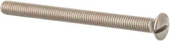 Value Collection - M5x0.80 Metric Coarse, 60mm OAL Slotted Drive Machine Screw - Oval Head, Grade 316 & A4 Stainless Steel, Uncoated, Without Washer - Eagle Tool & Supply