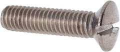 Value Collection - M6x1.00 Metric Coarse, 25mm OAL Slotted Drive Machine Screw - Oval Head, Grade 316 & A4 Stainless Steel, Uncoated, Without Washer - Eagle Tool & Supply
