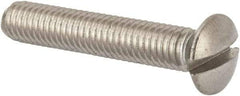 Value Collection - M6x1.00 Metric Coarse, 35mm OAL Slotted Drive Machine Screw - Oval Head, Grade 316 & A4 Stainless Steel, Uncoated, Without Washer - Eagle Tool & Supply