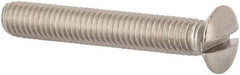 Value Collection - M6x1.00 Metric Coarse, 40mm OAL Slotted Drive Machine Screw - Oval Head, Grade 316 & A4 Stainless Steel, Uncoated, Without Washer - Eagle Tool & Supply