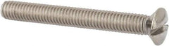 Value Collection - M6x1.00 Metric Coarse, 50mm OAL Slotted Drive Machine Screw - Oval Head, Grade 316 & A4 Stainless Steel, Uncoated, Without Washer - Eagle Tool & Supply