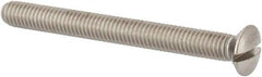 Value Collection - M6x1.00 Metric Coarse, 60mm OAL Slotted Drive Machine Screw - Oval Head, Grade 316 & A4 Stainless Steel, Uncoated, Without Washer - Eagle Tool & Supply