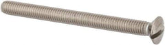 Value Collection - M6x1.00 Metric Coarse, 70mm OAL Slotted Drive Machine Screw - Oval Head, Grade 316 & A4 Stainless Steel, Uncoated, Without Washer - Eagle Tool & Supply
