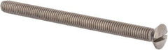 Value Collection - M6x1.00 Metric Coarse, 80mm OAL Slotted Drive Machine Screw - Oval Head, Grade 316 & A4 Stainless Steel, Uncoated, Without Washer - Eagle Tool & Supply