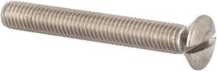 Value Collection - M8x1.25 Metric Coarse, 60mm OAL Slotted Drive Machine Screw - Oval Head, Grade 316 & A4 Stainless Steel, Uncoated, Without Washer - Eagle Tool & Supply
