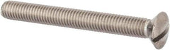 Value Collection - M8x1.25 Metric Coarse, 70mm OAL Slotted Drive Machine Screw - Oval Head, Grade 316 & A4 Stainless Steel, Uncoated, Without Washer - Eagle Tool & Supply