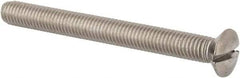 Value Collection - M8x1.25, 80mm OAL Slotted Drive Machine Screw - Oval Head, Grade 316 & A4 Stainless Steel, Uncoated, Without Washer - Eagle Tool & Supply