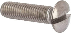 Value Collection - M10x1.50 Metric Coarse, 40mm OAL Slotted Drive Machine Screw - Oval Head, Grade 316 & A4 Stainless Steel, Uncoated, Without Washer - Eagle Tool & Supply