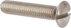 Value Collection - M10x1.50 Metric Coarse, 50mm OAL Slotted Drive Machine Screw - Oval Head, Grade 316 & A4 Stainless Steel, Uncoated, Without Washer - Eagle Tool & Supply
