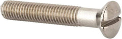 Value Collection - M10x1.50 Metric Coarse, 60mm OAL Slotted Drive Machine Screw - Oval Head, Grade 316 & A4 Stainless Steel, Uncoated, Without Washer - Eagle Tool & Supply