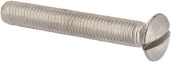 Value Collection - M10x1.50 Metric Coarse, 70mm OAL Slotted Drive Machine Screw - Oval Head, Grade 316 & A4 Stainless Steel, Uncoated, Without Washer - Eagle Tool & Supply