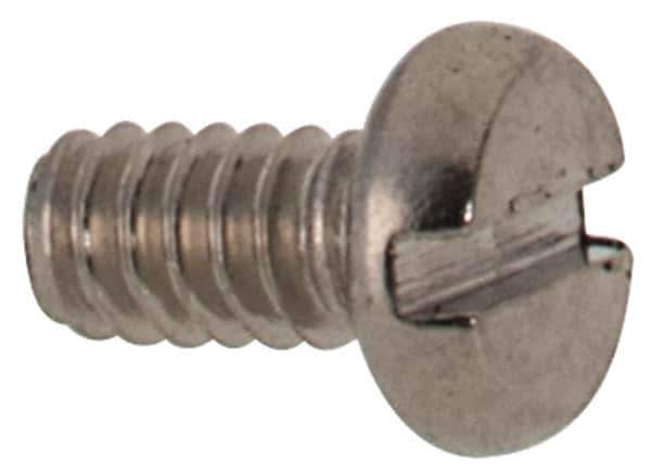 Value Collection - M1.6x0.35 Metric Coarse, 3mm Length Under Head Slotted Drive Machine Screw - Fillister Head, Grade 316 & A4 Stainless Steel, Uncoated, Without Washer - Eagle Tool & Supply
