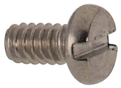 Value Collection - M1.6x0.35 Metric Coarse, 3mm Length Under Head Slotted Drive Machine Screw - Fillister Head, Grade 316 & A4 Stainless Steel, Uncoated, Without Washer - Eagle Tool & Supply