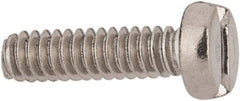Value Collection - M1.6x0.35 Metric Coarse, 6mm Length Under Head Slotted Drive Machine Screw - Fillister Head, Grade 316 & A4 Stainless Steel, Uncoated, Without Washer - Eagle Tool & Supply