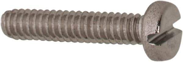 Value Collection - M1.6x0.35 Metric Coarse, 8mm Length Under Head Slotted Drive Machine Screw - Fillister Head, Grade 316 & A4 Stainless Steel, Uncoated, Without Washer - Eagle Tool & Supply