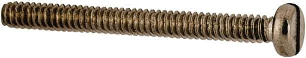 Value Collection - M1.6x0.35 Metric Coarse, 16mm Length Under Head Slotted Drive Machine Screw - Fillister Head, Grade 316 & A4 Stainless Steel, Uncoated, Without Washer - Eagle Tool & Supply