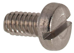 Value Collection - M2x0.40 Metric Coarse, 4mm Length Under Head Slotted Drive Machine Screw - Fillister Head, Grade 316 & A4 Stainless Steel, Uncoated, Without Washer - Eagle Tool & Supply