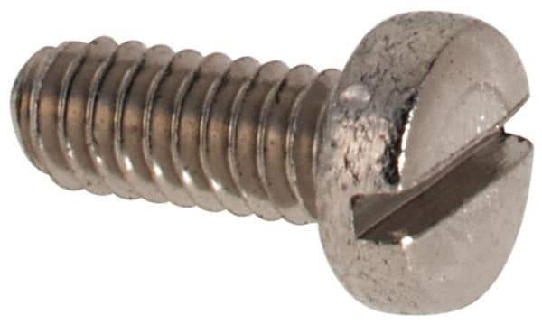 Value Collection - M2x0.40 Metric Coarse, 5mm Length Under Head Slotted Drive Machine Screw - Fillister Head, Grade 316 & A4 Stainless Steel, Uncoated, Without Washer - Eagle Tool & Supply