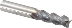 Niagara Cutter - 3/8", 3 Flute, Single End, Solid Carbide, 0.01" Corner Radius End Mill - 2-1/2" OAL, 45° Helix, Right Hand Flute, 1" LOC, Right Hand Cut - Eagle Tool & Supply
