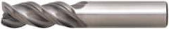Niagara Cutter - 1", 3 Flute, Single End, Solid Carbide, 0.06" Corner Radius End Mill - 6" OAL, 45° Helix, Right Hand Flute, 2-5/8" LOC, Right Hand Cut - Eagle Tool & Supply