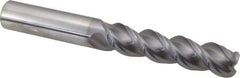 Niagara Cutter - 1/2", 3 Flute, Single End, Solid Carbide, 1/8" Corner Radius End Mill - 4" OAL, 45° Helix, Right Hand Flute, 2" LOC, Right Hand Cut - Eagle Tool & Supply