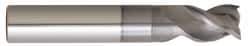 Niagara Cutter - 1/2", 3 Flute, Single End, Solid Carbide, 0.02" Corner Radius End Mill - 5" OAL, 40° Helix, Right Hand Flute, 5/8" LOC, Right Hand Cut, 3-1/8" Extended Reach - Eagle Tool & Supply