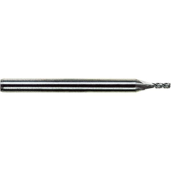 M.A. Ford - 1.5mm, 6mm LOC, 3mm Shank Diam, 38mm OAL, 4 Flute, Solid Carbide Square End Mill - Single End, Uncoated, 30° Helix, Centercutting, Right Hand Cut, Right Hand Flute, Series 111 - Eagle Tool & Supply