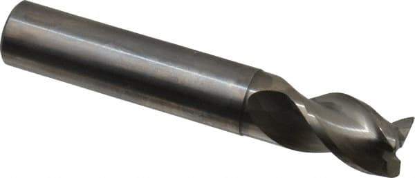 Niagara Cutter - 1/2", 3 Flute, Single End, Solid Carbide, 0.02" Corner Radius End Mill - 3" OAL, 40° Helix, Right Hand Flute, 5/8" LOC, Right Hand Cut, 1-1/8" Extended Reach - Eagle Tool & Supply