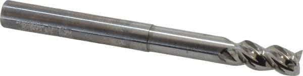 Niagara Cutter - 3/8", 3/4" LOC, 3/8" Shank Diam, 4" OAL, 3 Flute, Solid Carbide Square End Mill - Single End, Uncoated, Spiral Flute, 45° Helix, Centercutting, Right Hand Cut, Right Hand Flute, Series AN345 - Eagle Tool & Supply