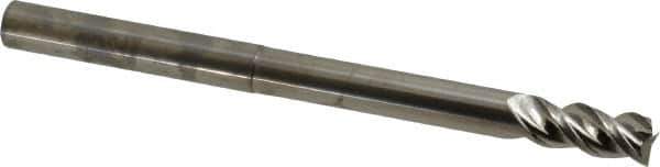 Niagara Cutter - 3/8", 3/4" LOC, 3/8" Shank Diam, 5" OAL, 3 Flute, Solid Carbide Square End Mill - Single End, Uncoated, Spiral Flute, 45° Helix, Centercutting, Right Hand Cut, Right Hand Flute, Series AN345 - Eagle Tool & Supply