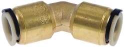 Watts - 1/2" Outside Diam, Lead Free Brass Push-to-Connect Tube 45° Union Elbow - 250 Max psi, Tube to Tube Connection, EPDM O-Ring, Lead-Free - Eagle Tool & Supply