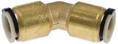 Watts - 3/4" Outside Diam, Lead Free Brass Push-to-Connect Tube 45° Union Elbow - 250 Max psi, Tube to Tube Connection, EPDM O-Ring, Lead-Free - Eagle Tool & Supply