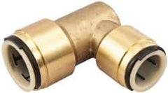 Watts - 1 x 3/4" Tube OD, Lead Free Brass Push-to-Connect Tube Union Elbow - Tube to Tube Connection, 250 Max psi, EPDM O-Ring - Eagle Tool & Supply