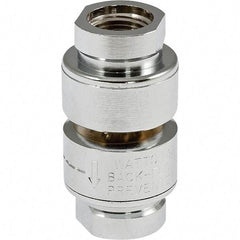 Watts - Vacuum-Breaker Valves Type: Dual Check Material: Chrome Plated Brass - Eagle Tool & Supply