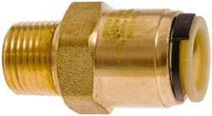 Watts - 3/4" Outside Diam, 3/4 NPT, Lead Free Brass Push-to-Connect Tube Male Connector - 250 Max psi, Tube to Tube Male Connection, EPDM O-Ring, Lead-Free - Eagle Tool & Supply