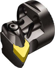 Sandvik Coromant - Left Hand Cut, Size 40, DNMG 150608 Insert Compatiblity, Internal Modular Turning & Profiling Cutting Unit Head - 27mm Ctr to Cutting Edge, 32mm Head Length, Through Coolant, Series T-Max P - Eagle Tool & Supply