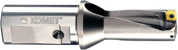 Komet - 2.835" Max Drill Depth, 2xD, 1-13/32" Diam, Indexable Insert Drill - 2 Inserts, 1-1/4" Shank Diam, Straight Shank - Eagle Tool & Supply