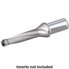 Kennametal - 88mm Max Drill Depth, 4xD, 22mm Diam, Indexable Insert Drill - 2 Inserts, 32mm Shank Diam, Whistle Notch Shank - Eagle Tool & Supply