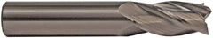 M.A. Ford - 12mm, 25mm LOC, 12mm Shank Diam, 76mm OAL, 4 Flute, Solid Carbide Square End Mill - Single End, Uncoated, 30° Helix, Centercutting, Right Hand Cut, Right Hand Flute, Series 117 - Eagle Tool & Supply