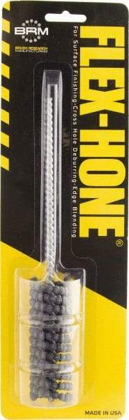 Brush Research Mfg. - 7/8" to 15/16" Bore Diam, 60 Grit, Boron Carbide Flexible Hone - Coarse, 8" OAL - Eagle Tool & Supply