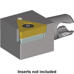 Kennametal - Right Hand Cut, Size KM12, TC.. Insert Compatiblity, Modular Turning & Profiling Cutting Unit Head - 8mm Ctr to Cutting Edge, 20mm Head Length, Series KM Micro - Eagle Tool & Supply