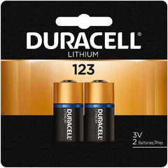 Duracell - Size 123A, Lithium, 2 Pack, Photo Battery - 3 Volts - Eagle Tool & Supply