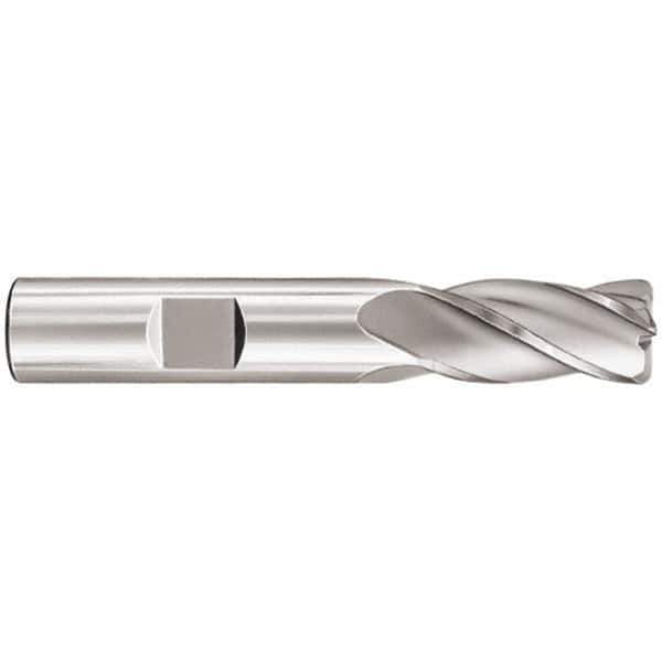 SGS - 5/8", 4 Flute, Single End, Solid Carbide, 0.02" Corner Radius End Mill - 3-1/2" OAL, 30° Helix, Right Hand Flute, 1-1/4" LOC, Right Hand Cut - Eagle Tool & Supply